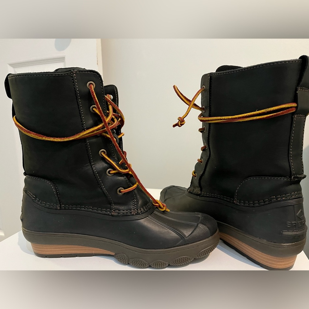Women’s Sperry Saltwater Wedge Duck Boots Sz 9 - Picture 8 of 9